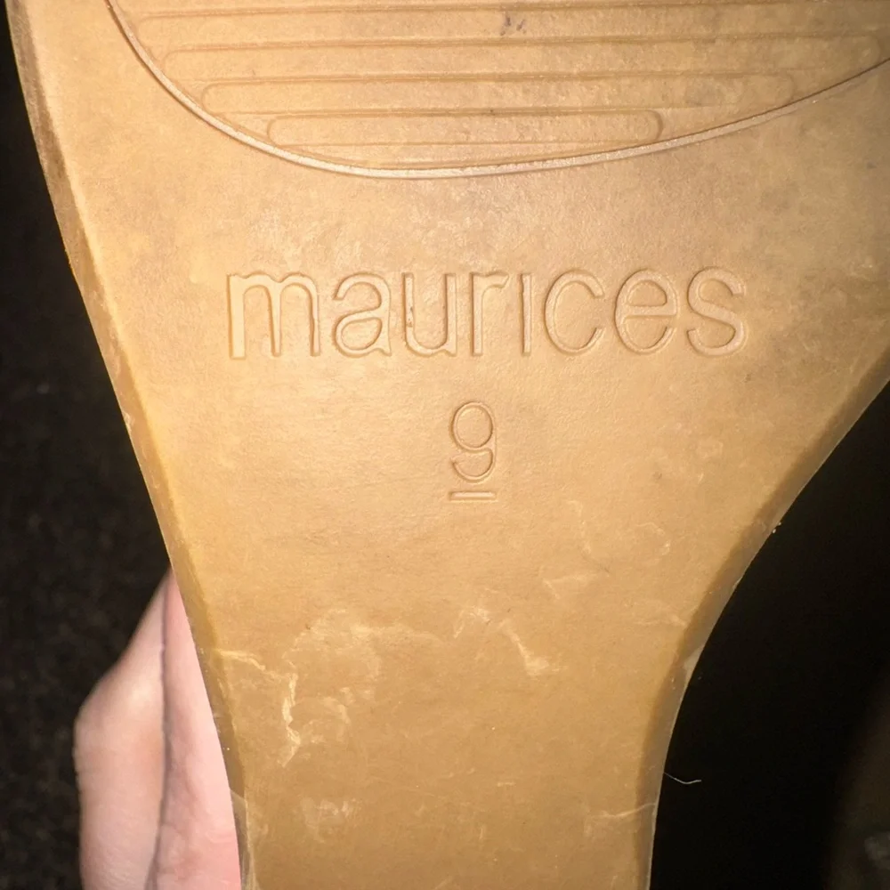 Maurices Brown Strappy Wedge Sandals